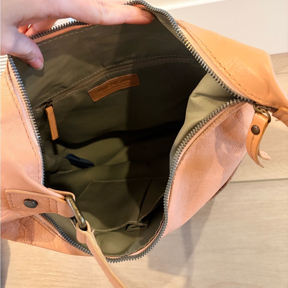 American Leather Co Carrie Caramel Brown Leather Hobo Bermuda Vintage Bag - Picture 10 of 13